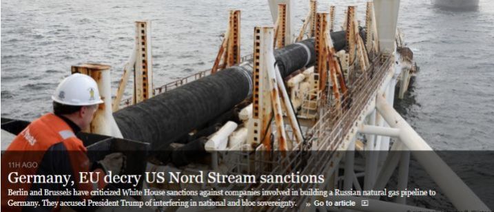 美国的制裁大棒终于指向了德国！