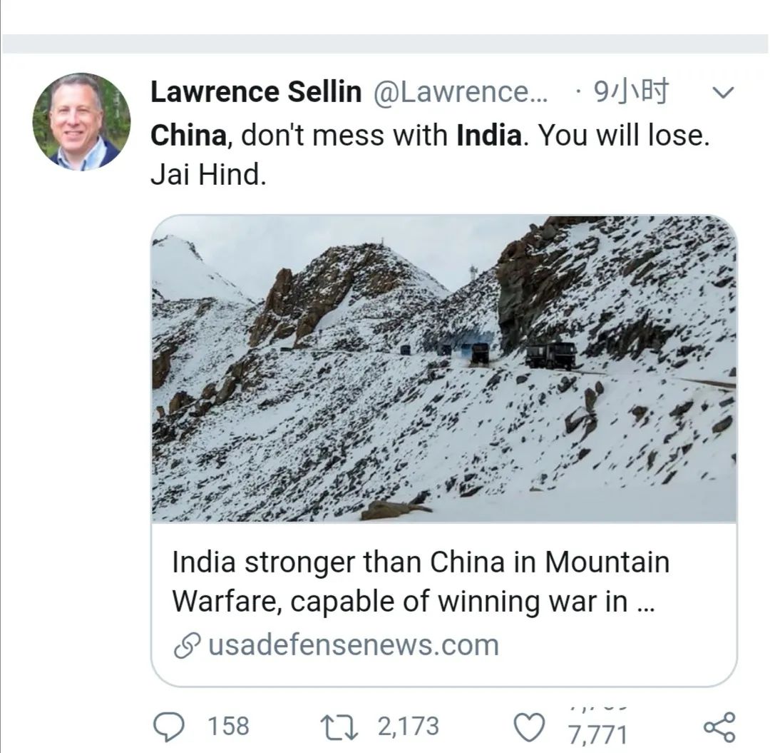 嗯，印度人真的认为他们会打败中国！