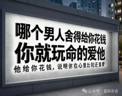 男人不花钱就是不爱你