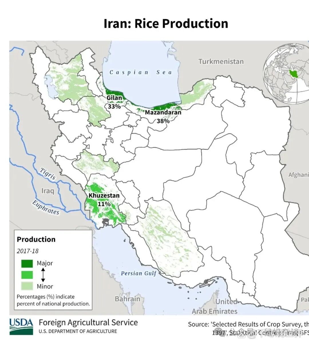伊朗水稻主产区