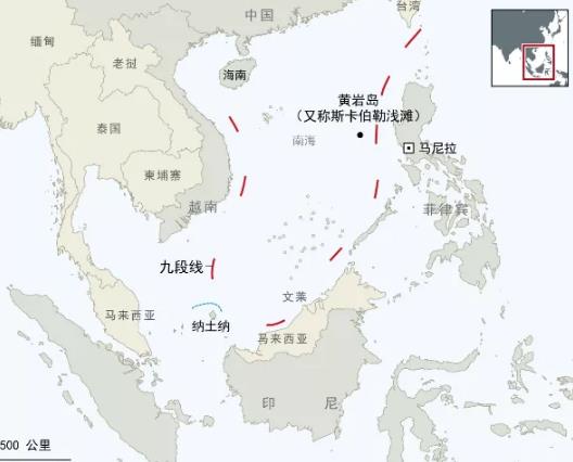 红线照耀南海！