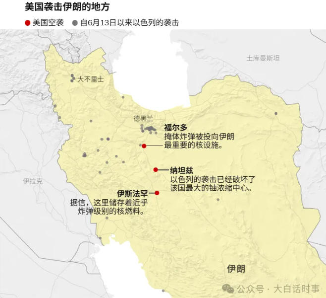 美国下场轰炸伊朗核设施！